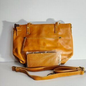 Montana Hudson Leather Tote Bag w/Wallet